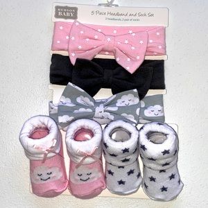 5 Piece Headband and Sock Set